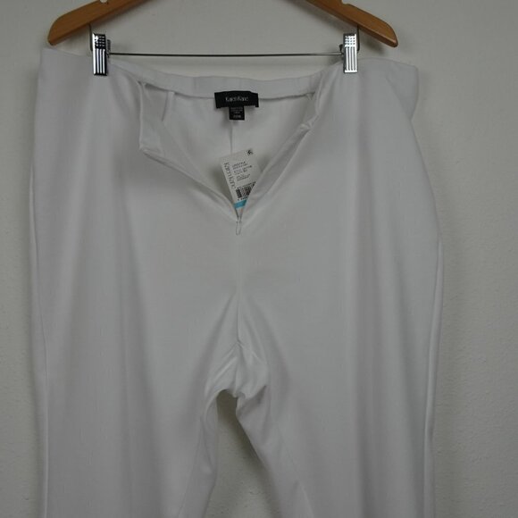 Karen Kane Capri Pants Women's Plus Size 20W White Stretch Straight Leg Made USA - Picture 3 of 10